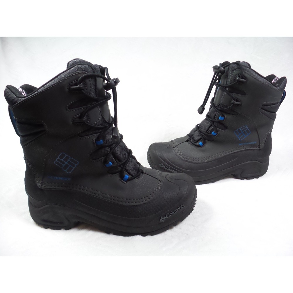 Columbia Boots Boys Size 6 Gray Bugaboot Plus III Omni-Heat 200g Waterproof - Picture 9 of 13